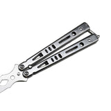 Maxbell Steel Butterfly Practice Knife Trainer Training Tool Portable Silver