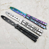 Maxbell Steel Butterfly Practice Knife Trainer Training Tool Portable Multicolor
