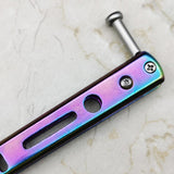 Maxbell Steel Butterfly Practice Knife Trainer Training Tool Portable Multicolor