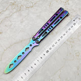 Maxbell Steel Butterfly Practice Knife Trainer Training Tool Portable Multicolor