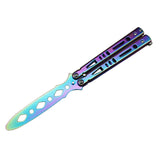Maxbell Steel Butterfly Practice Knife Trainer Training Tool Portable Multicolor