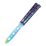 Maxbell Steel Butterfly Practice Knife Trainer Training Tool Portable Multicolor