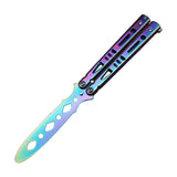 Maxbell Steel Butterfly Practice Knife Trainer Training Tool Portable Multicolor