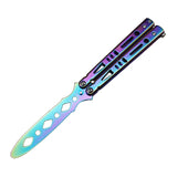 Maxbell Steel Butterfly Practice Knife Trainer Training Tool Portable Multicolor