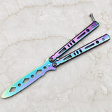 Maxbell Steel Butterfly Practice Knife Trainer Training Tool Portable Multicolor