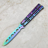 Maxbell Steel Butterfly Practice Knife Trainer Training Tool Portable Multicolor