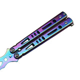Maxbell Steel Butterfly Practice Knife Trainer Training Tool Portable Multicolor