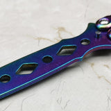 Maxbell Steel Butterfly Practice Knife Trainer Training Tool Portable Multicolor