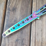 Maxbell Butterfly Knife Trainer Stainless Steel Martial Arts Practice Swords Style A