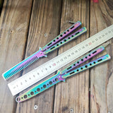 Maxbell Butterfly Knife Trainer Stainless Steel Martial Arts Practice Swords Style A