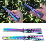 Maxbell Butterfly Knife Trainer Stainless Steel Martial Arts Practice Swords Style A
