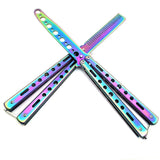 Maxbell Butterfly Knife Trainer Stainless Steel Martial Arts Practice Swords Style A