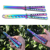 Maxbell Butterfly Knife Trainer Stainless Steel Martial Arts Practice Swords Style A