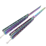 Maxbell Butterfly Knife Trainer Stainless Steel Martial Arts Practice Swords Style A