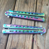 Maxbell Butterfly Knife Trainer Stainless Steel Martial Arts Practice Swords Style A