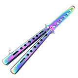 Maxbell Butterfly Knife Trainer Stainless Steel Martial Arts Practice Swords Style A