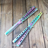 Maxbell Butterfly Knife Trainer Stainless Steel Martial Arts Practice Swords Style A