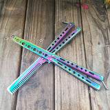Maxbell Butterfly Knife Trainer Stainless Steel Martial Arts Practice Swords Style A