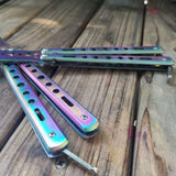 Maxbell Butterfly Knife Trainer Stainless Steel Martial Arts Practice Swords Style A