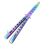 Maxbell Butterfly Knife Trainer Stainless Steel Martial Arts Practice Swords Style A