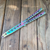Maxbell Butterfly Knife Trainer Stainless Steel Martial Arts Practice Swords Style A