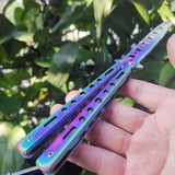 Maxbell Butterfly Knife Trainer Stainless Steel Martial Arts Practice Swords Style A