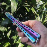 Maxbell Butterfly Knife Trainer Stainless Steel Martial Arts Practice Swords Style A