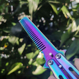 Maxbell Butterfly Knife Trainer Stainless Steel Martial Arts Practice Swords Style B