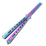 Maxbell Butterfly Knife Trainer Stainless Steel Martial Arts Practice Swords Style B