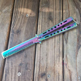 Maxbell Butterfly Knife Trainer Stainless Steel Martial Arts Practice Swords Style B