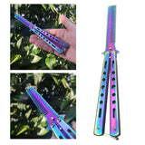 Maxbell Butterfly Knife Trainer Stainless Steel Martial Arts Practice Swords Style B