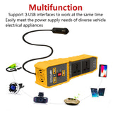 Maxbell 200W DC to AC Car Power Inverter Charger 3 Ports USB and 2 AC Outlets 110V