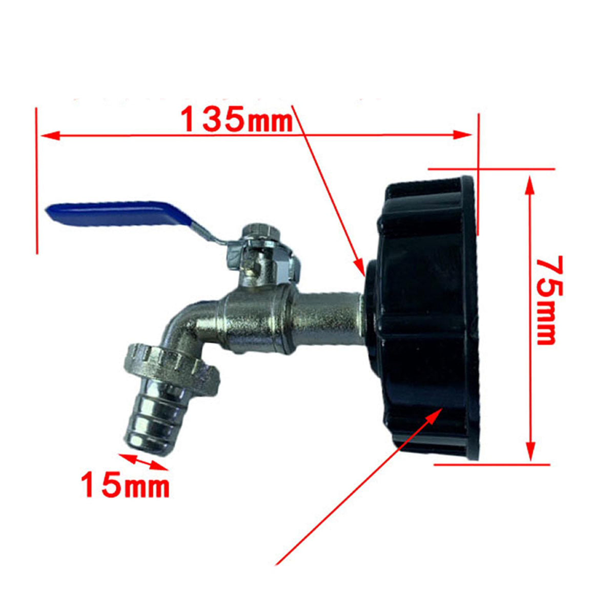 Maxbell Yard IBC Water Tank Adapter Water Hose Connector Fine Thread Fitting Parts