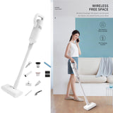 Maxbell Lightweight White Cordless Vacuum Cleaner Car Duster Machine for Home Office
