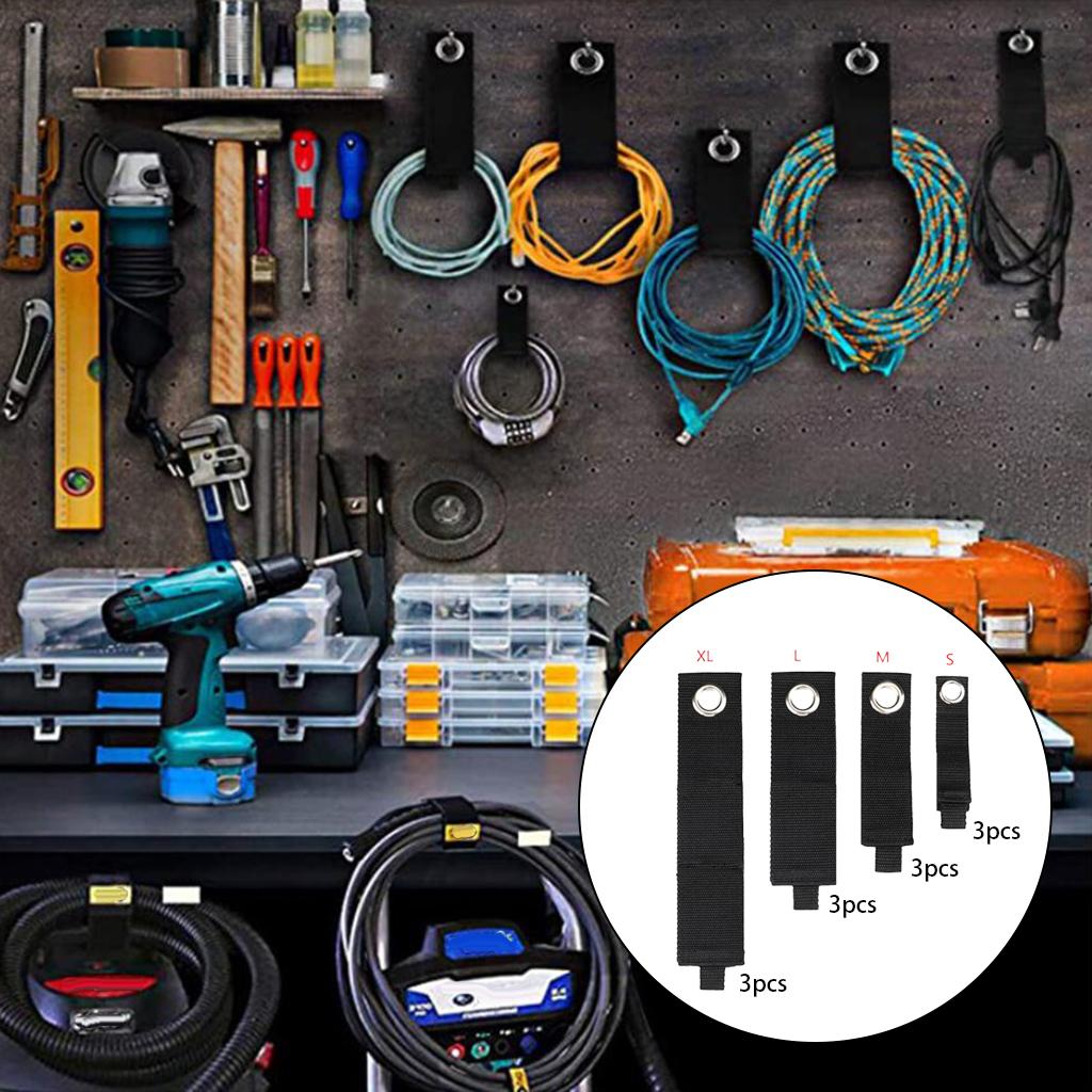 Maxbell Heavy-Duty Storage Straps Extension Cord Holder Organizer 12pcs 3S 3 3L 3XL
