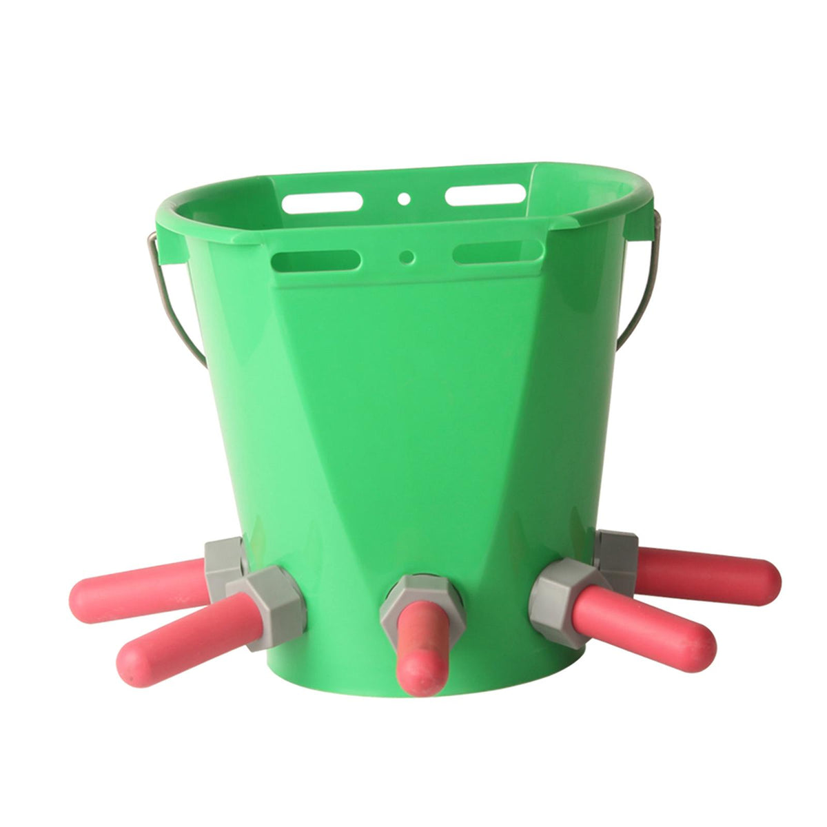 Maxbell Lamb Milk Bucket Farm Cattle Milk Feeding Bucket for Cattle Horses Pig five nipple