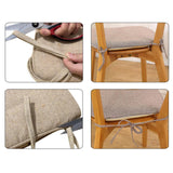 Chair Cushion with Ties Dining Chairs Nonslip Seat Cushion Pad Black Grey