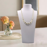 Maxbell Necklace Pendant Display Bust Jewellery Mannequin Stand Holder Rack White 17x33.5cm