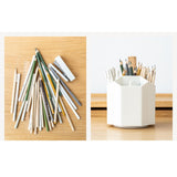 Maxbell Multifunction Rotated Pen Holder 5 Slot Makeup Brush Spinning Desk Organizer gray
