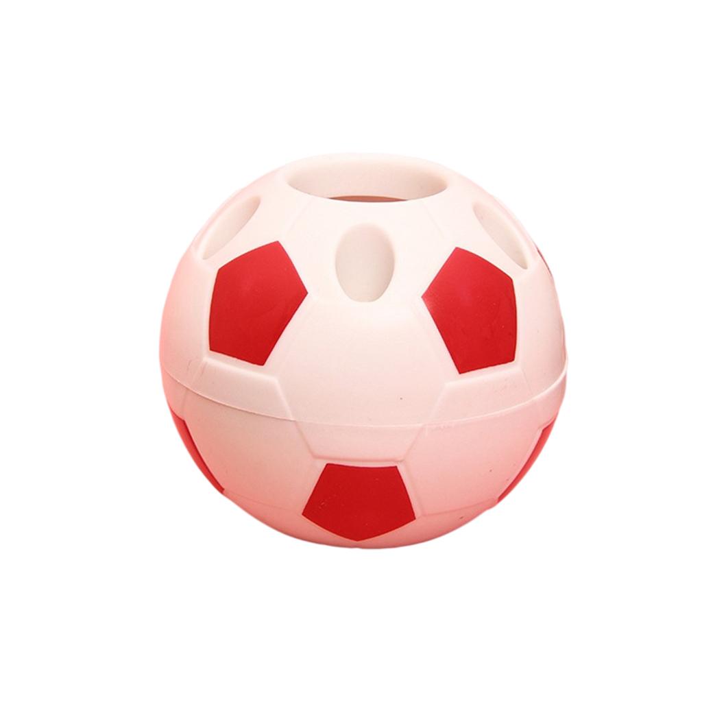 Maxbell Pen Holder Pen Organizer Holder Office Soccer Shape Pencil Storage Box Red