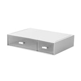 Maxbell Desktop Drawer Storage Box Bathroom Supplies Organizer White 2 Grid