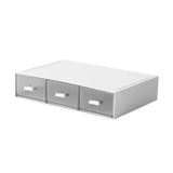 Maxbell Desktop Drawer Storage Box Bathroom Supplies Organizer White 3 Grid