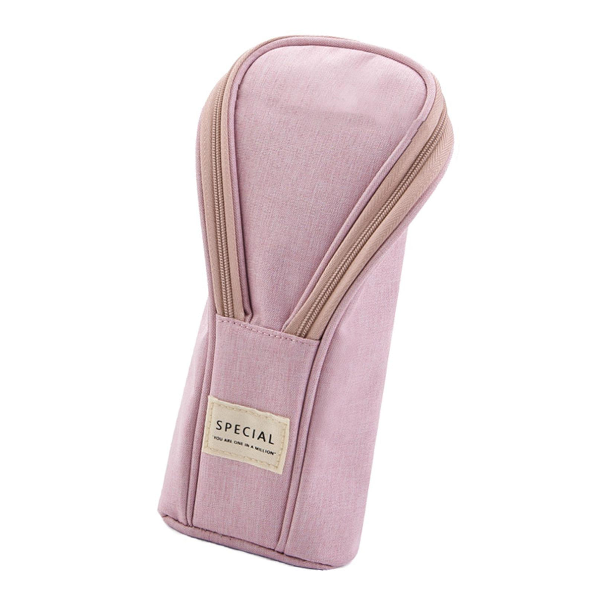 Maxbell Stationery Storage Bag Desktop Pencil Case Home School Supplies for Adults Pink