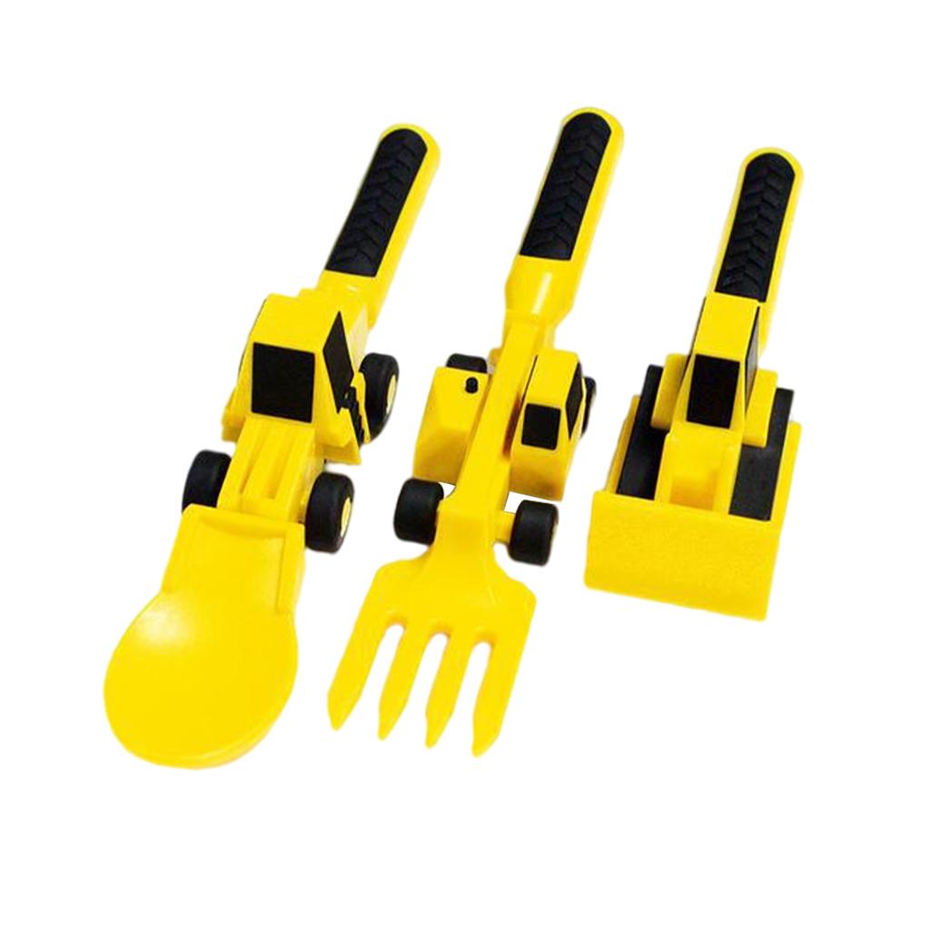 Maxbell Excavator Cutlery 3x Tableware Set Utensil Kits for Cooking Children Kid