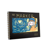 Maxbell Side Spiral Bound 50 Sheets Sketchpad Artistic for Charcoal Toddlers Kids 16K 10.4×7.5inch