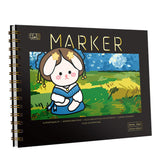 Maxbell Side Spiral Bound 50 Sheets Sketchpad Artistic for Charcoal Toddlers Kids 8K 15×10.4inch