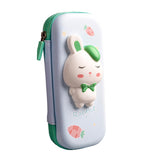 Maxbell 3D Decompression Pencil Case Large Capacity for School Girl and Boy Kids green rabbit