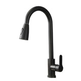 Maxbell Stainless Steel Kitchen Faucet Two Function Single Hole Pull Out Spout Black