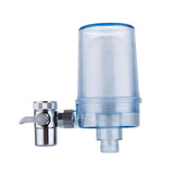 Maxbell Faucet Water Filter Dual Outlets Filter Easy Installation for Bathroom Blue Transparent