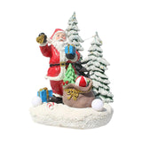 Maxbell Lighted Christmas Miniature Figurines Toys DIY Accessories Doll House Decor Santa Claus